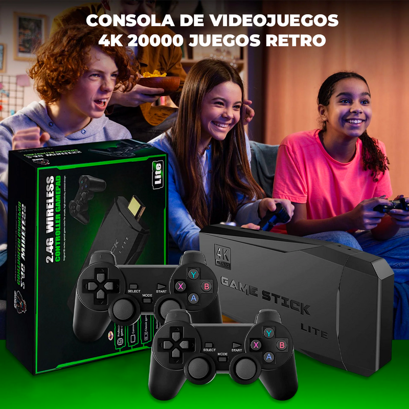 Consola De Videojuegos GameStick 4K - 20000 Juegos Retro